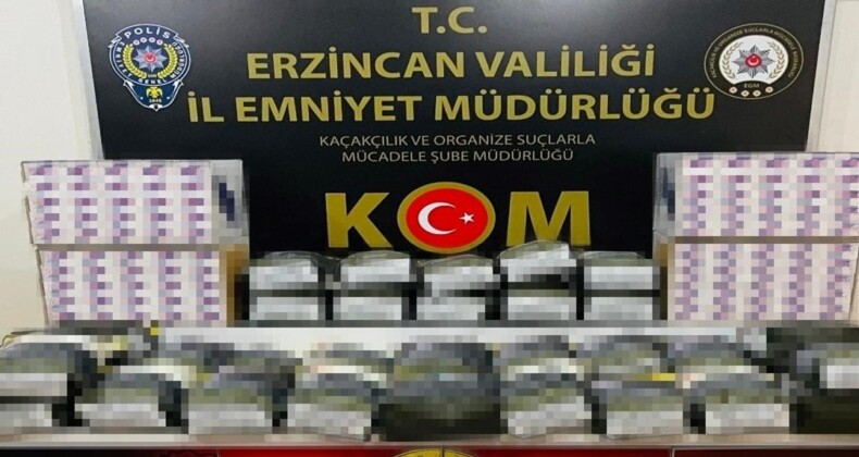 Erzincan’da kaçakçılık operasyonu